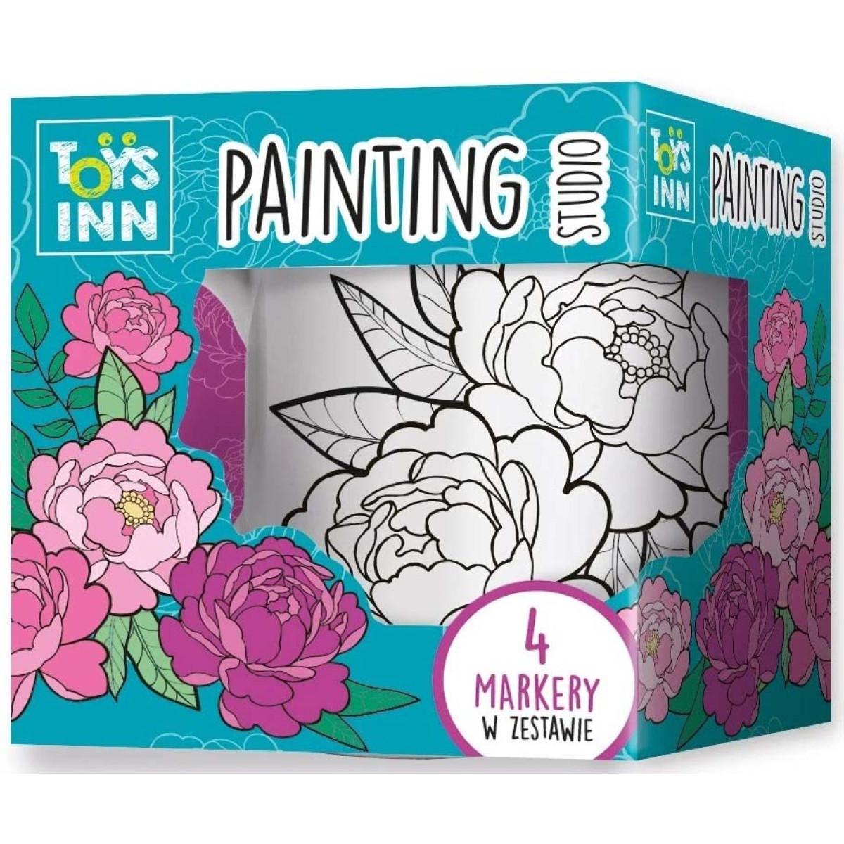 Kreativni set ŠOLJA ZA BOJENJE + 4 MARKERA + BOŽURI 