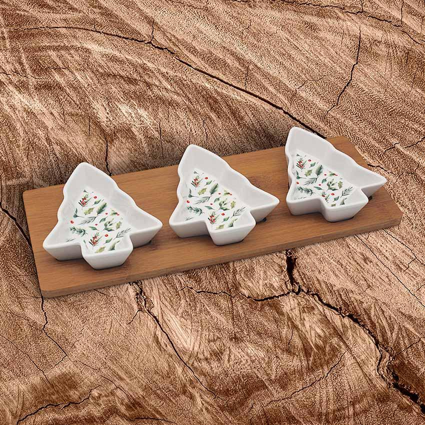 Činije sa poslužavnikom NOVA GODINA - JELKA 