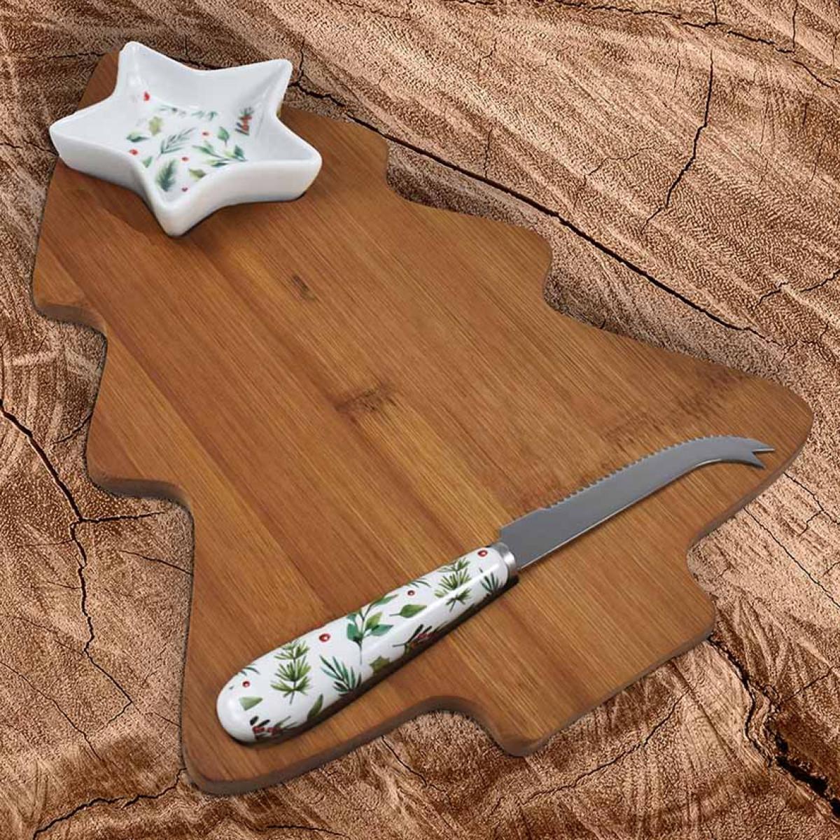 Novogodišnji set za sir BAMBOO CHEESE SET 