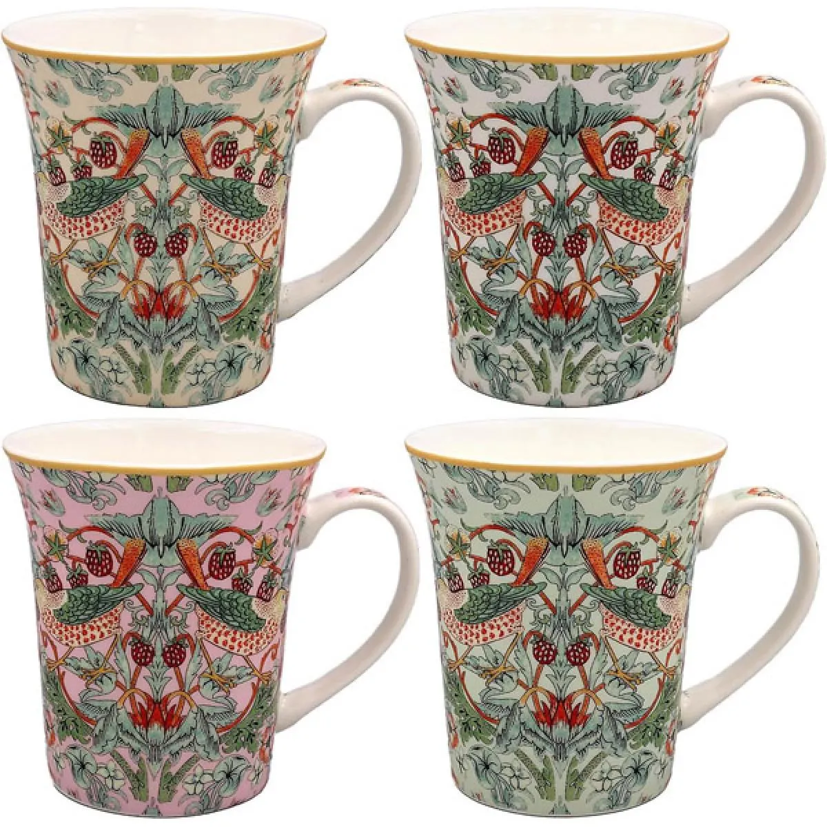 Set četiri šolje LUSTRE STRAWBERRY THIEF 