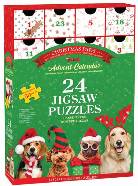 Advent kalendar - puzzle CHRISTMAS PAWS 