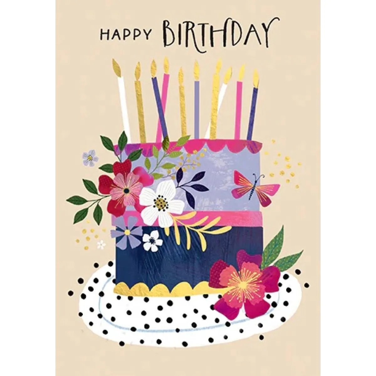 Rođendanska čestitka FLORAL BIRTHDAY CAKE 