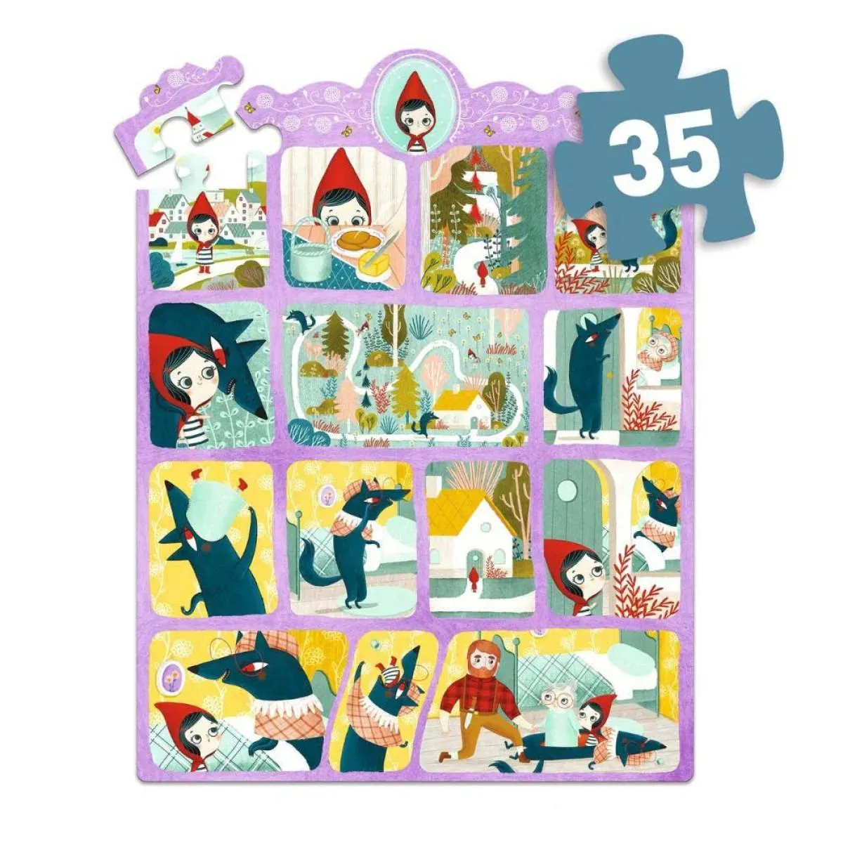 Puzzle za decu 35 - CRVENKAPA 