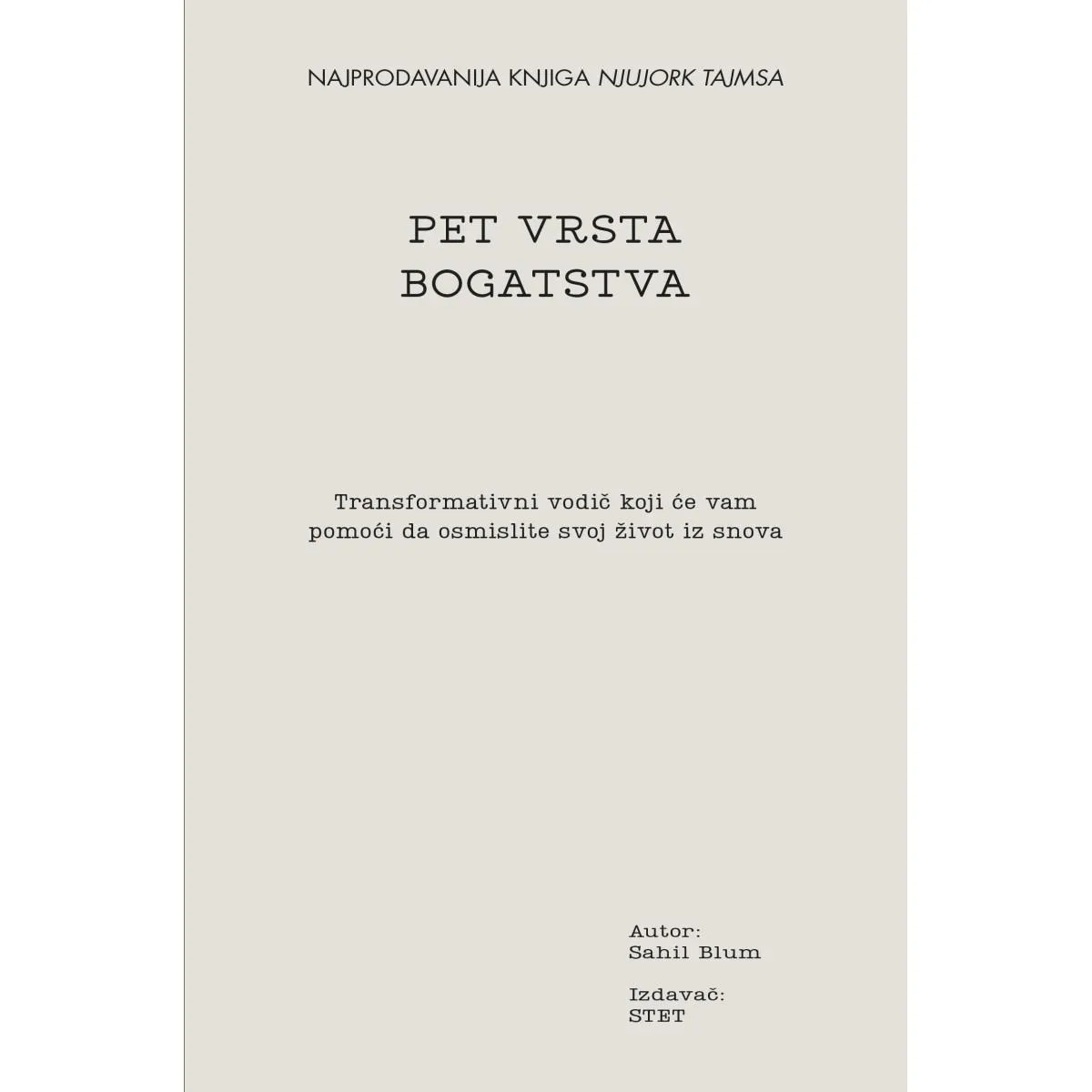 PET VRSTA BOGATSTVA 