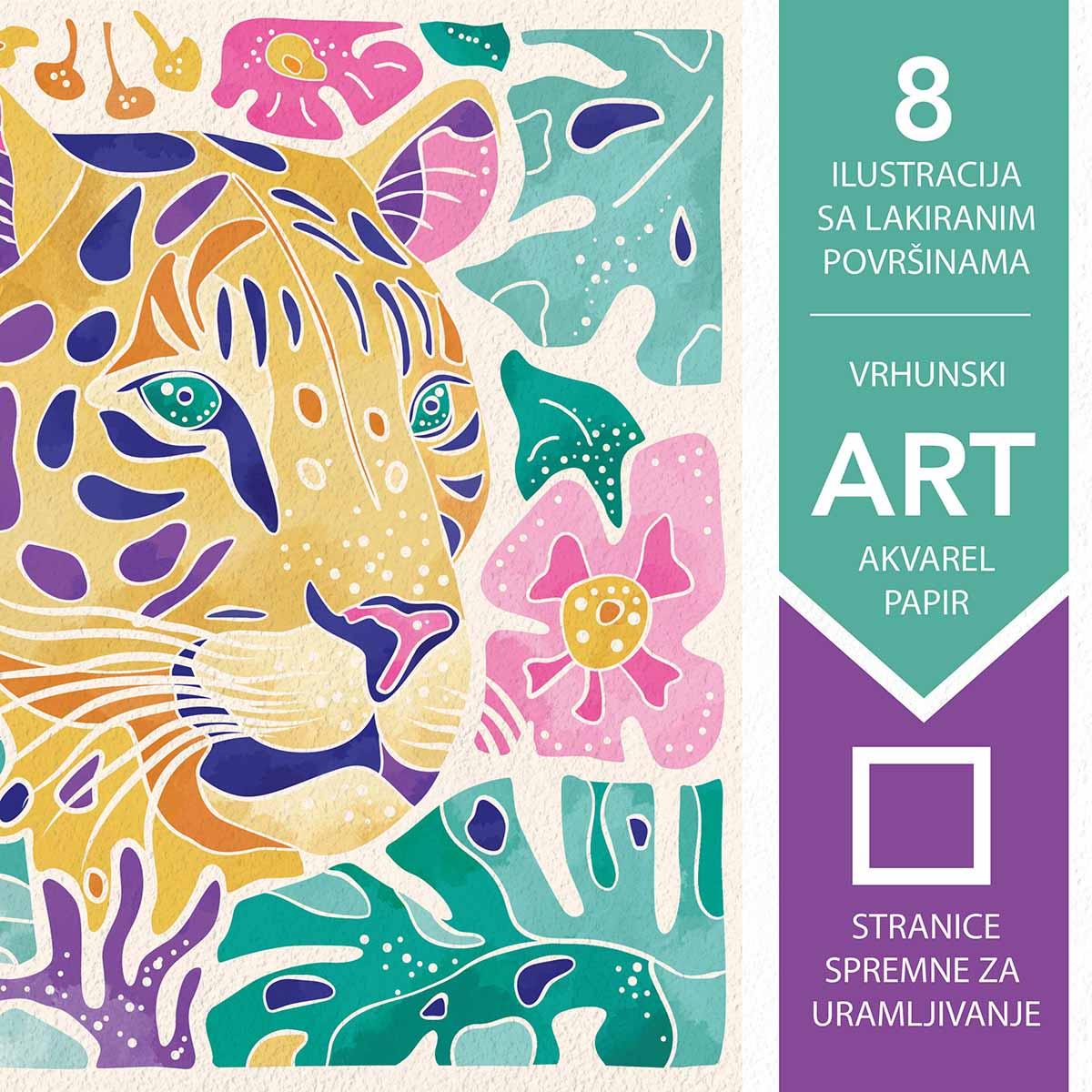 MAGIČNA AKVAREL BOJANKA: VELIČANSTVENE ŽIVOTINJE 