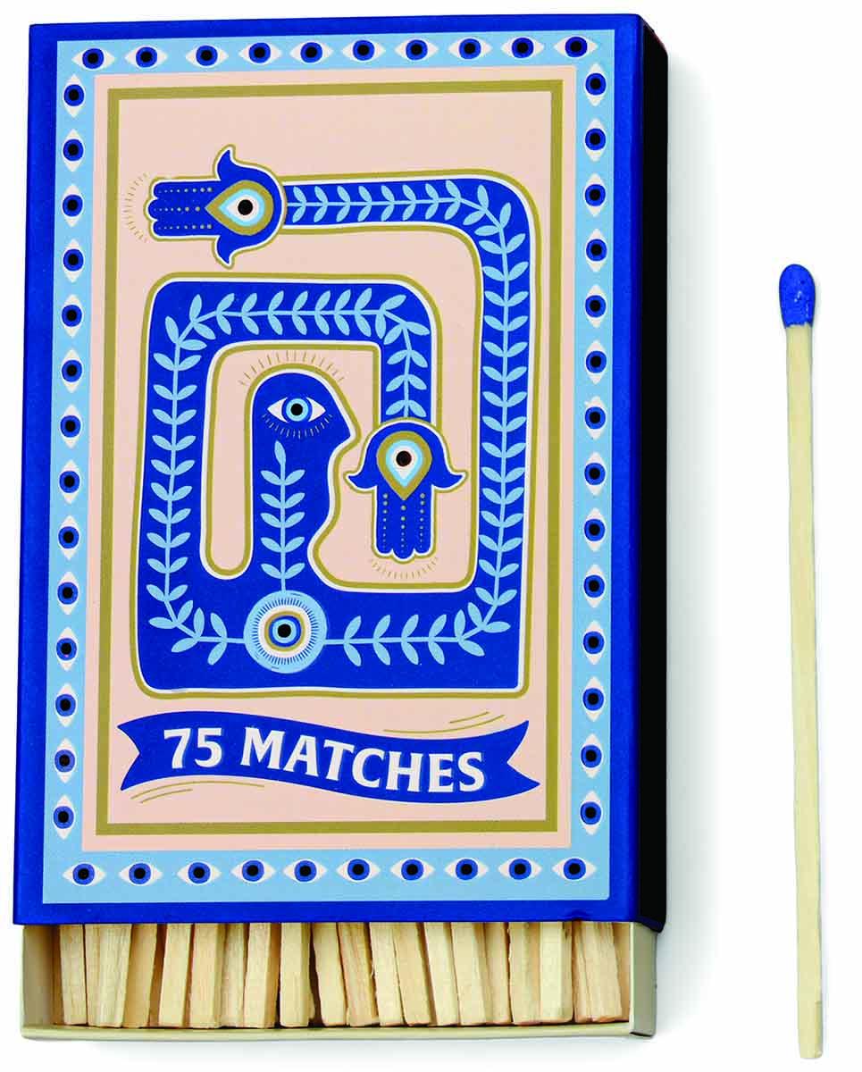 Kutija sa šibicama plavog vrha EYE 9,5cm 