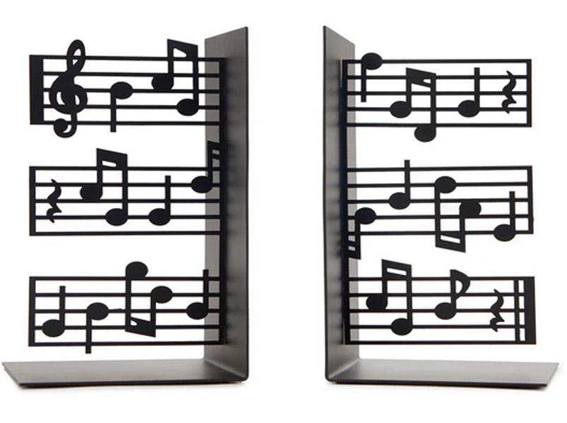 Držač za knjige MUZIKA crni 