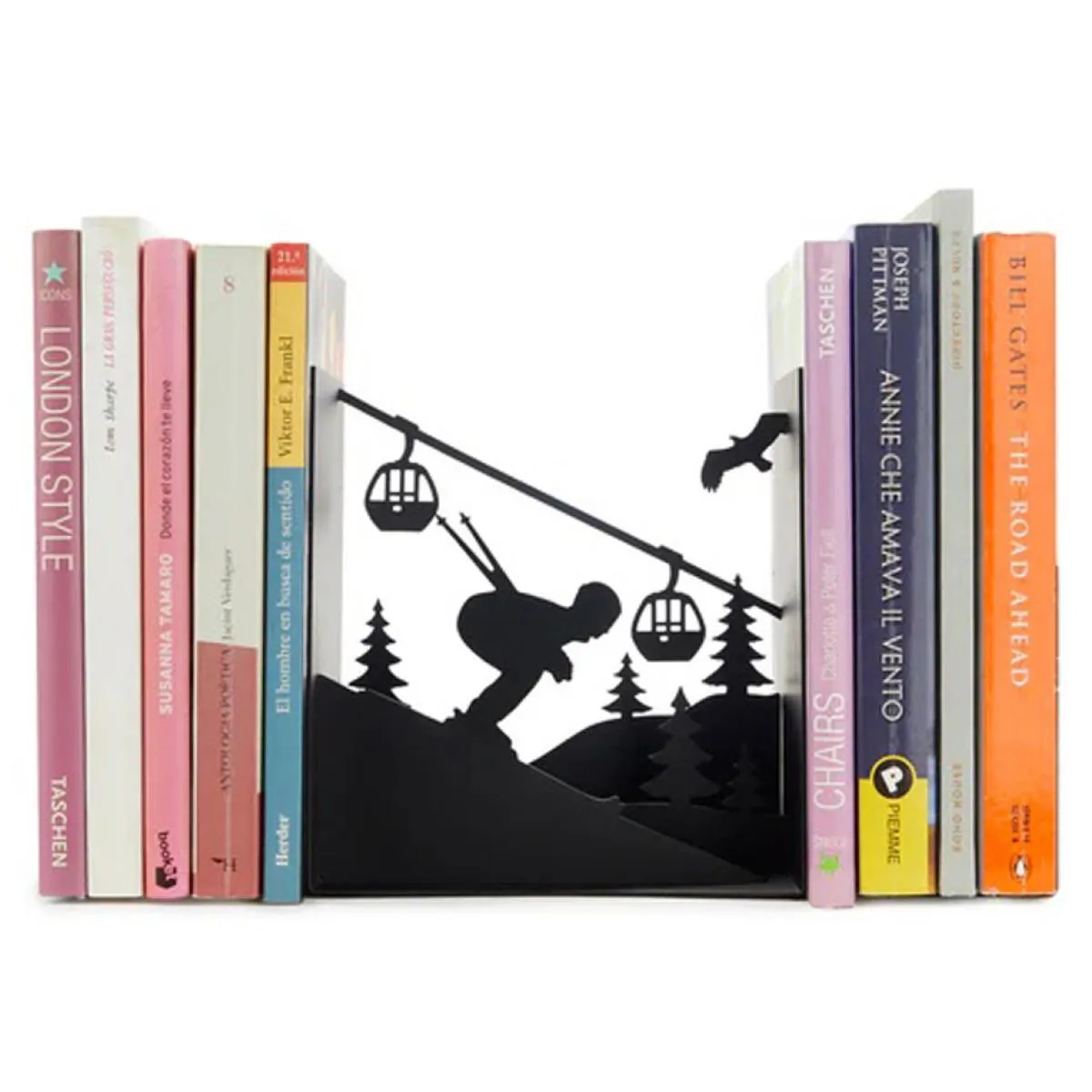 Držač za knjige SKI RUN crni 