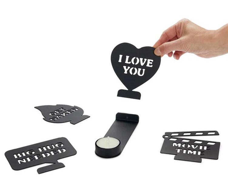 Svećnjak MOODS - crni 