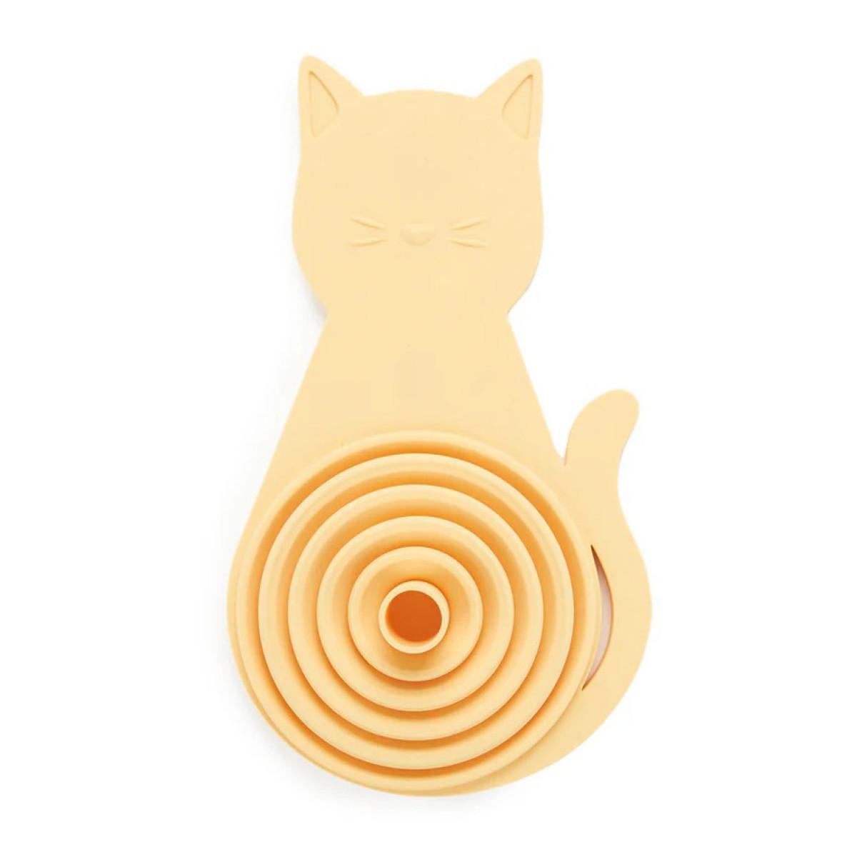 Sklopivi silikonski levak sa magnetom MEOW - ORANGE 