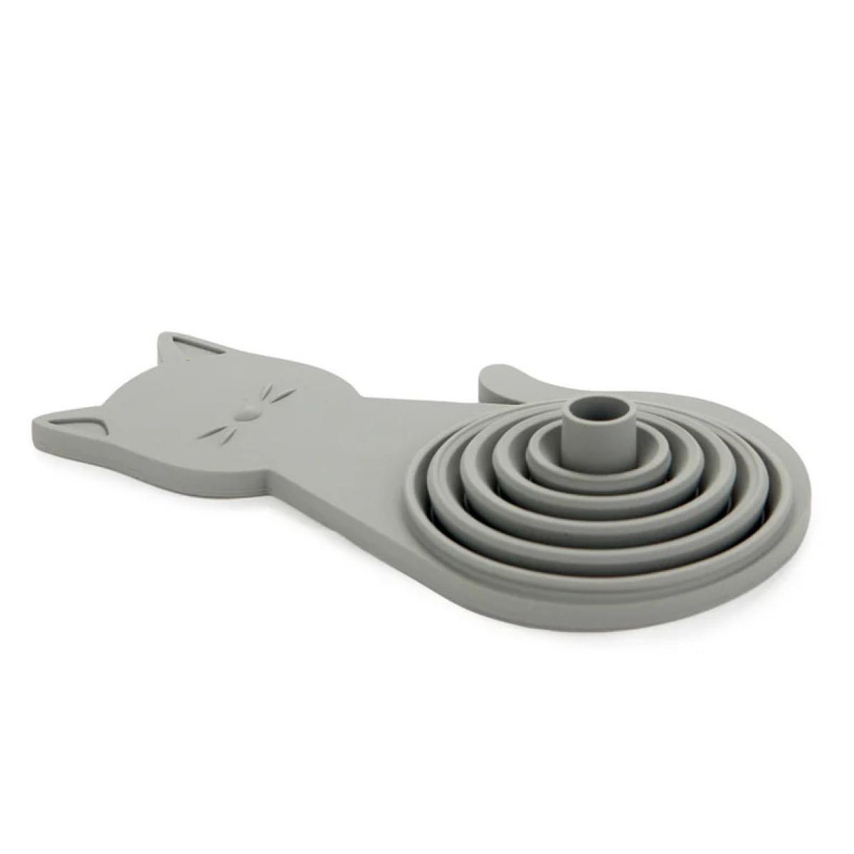 Sklopivi silikonski levak sa magnetom MEOW - GRAY 