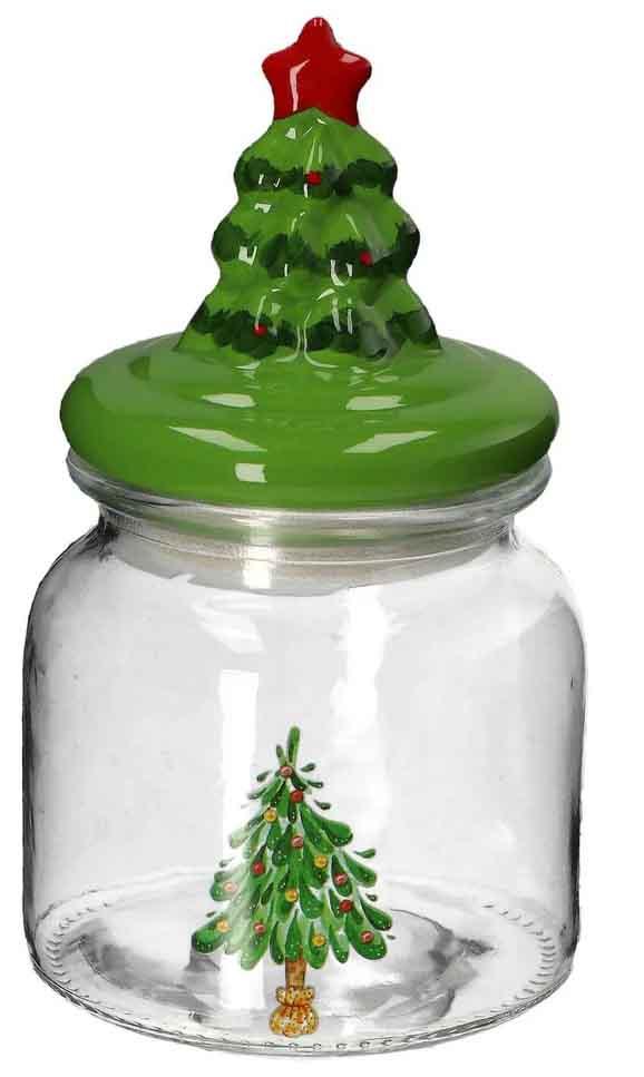 Staklena tegla NOVA GODINA 11x19cm 