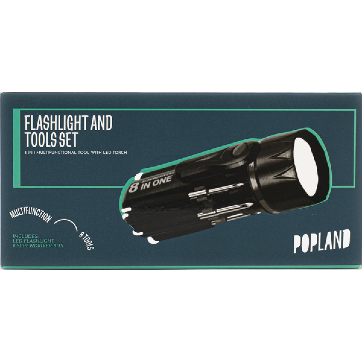 Set osam alata + lampa POPLAND GAME&TOOLS 