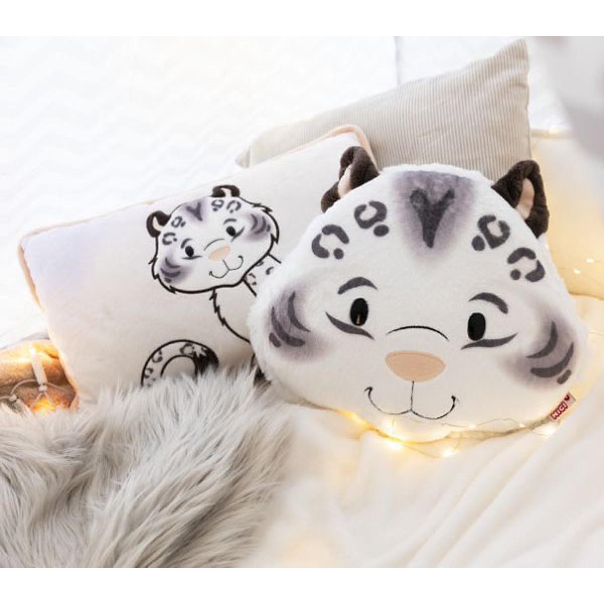 Plišani jastuk SNEŽNI LEOPARD 35x30cm 