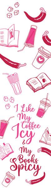 Bookmarker BOOKS SPICY, COFFE ICY 