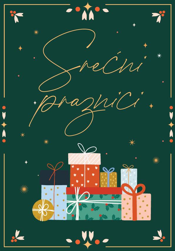 Novogodišnja čestitka SREĆNI PRAZNICI – PAKETIĆI 