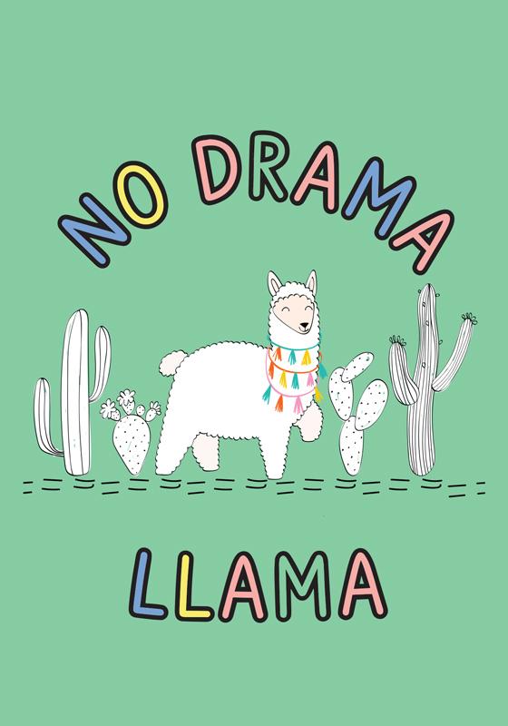 Čestitka NO DRAMA LLAMA 