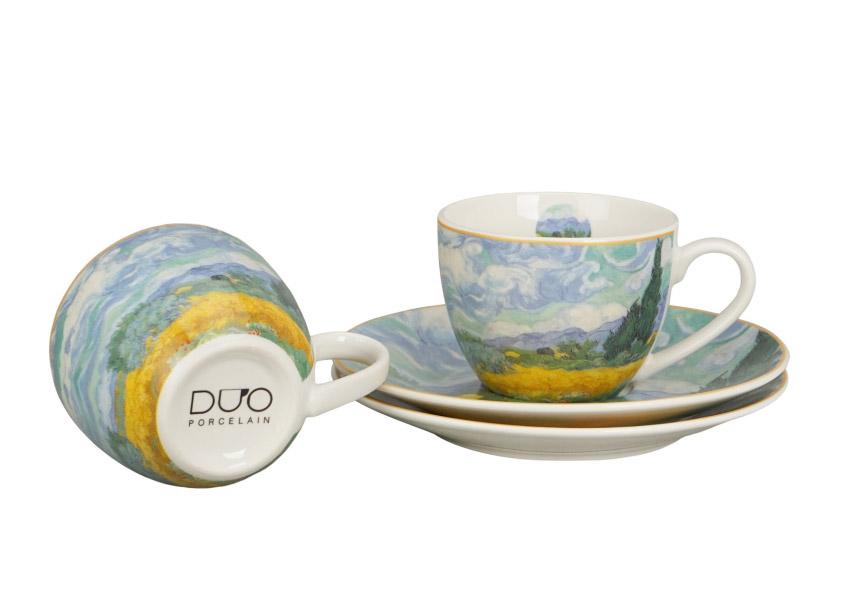 Dve šolje za espresso VAN GOGH - WHEAT FIELD 110 ml 