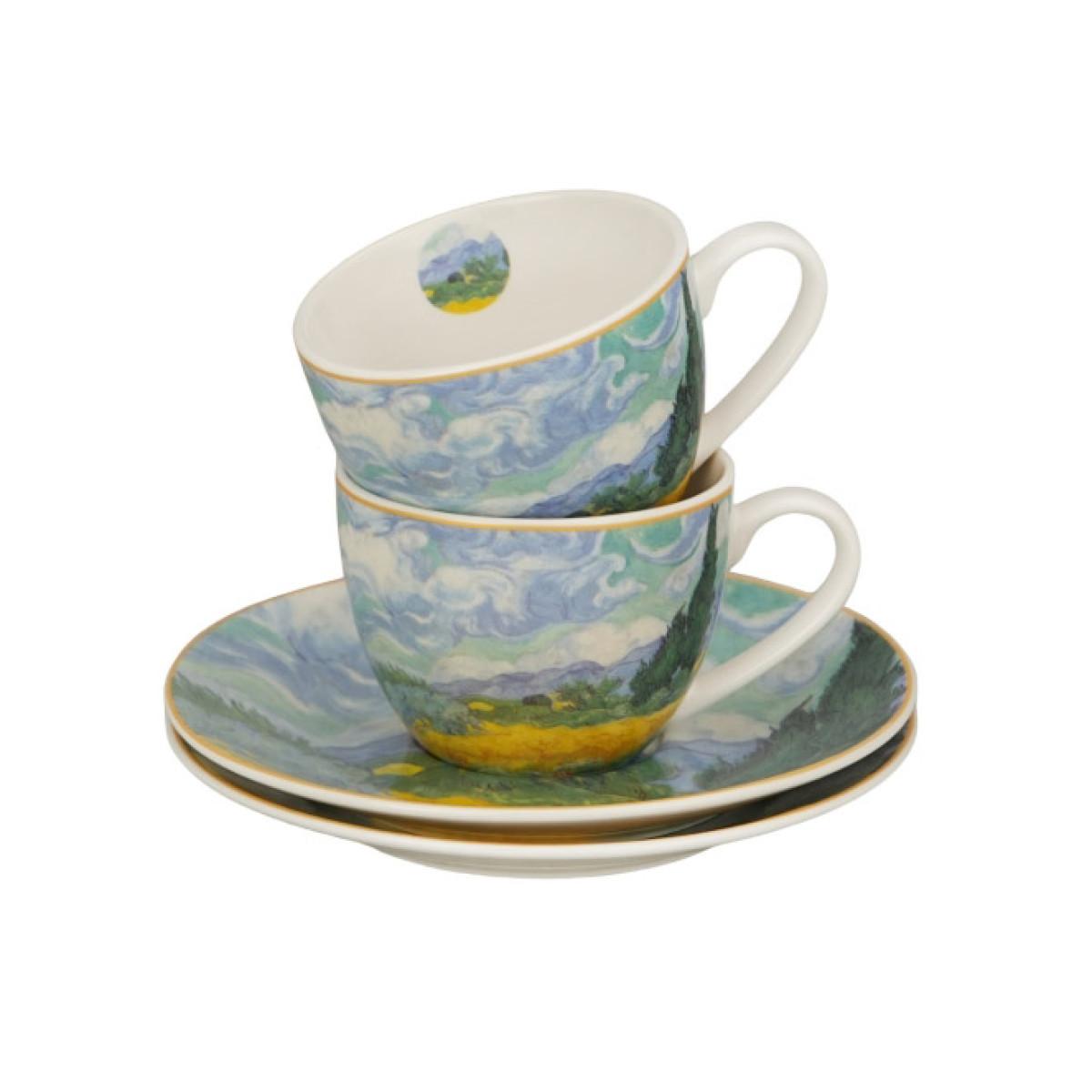 Dve šolje za espresso VAN GOGH - WHEAT FIELD 110 ml 