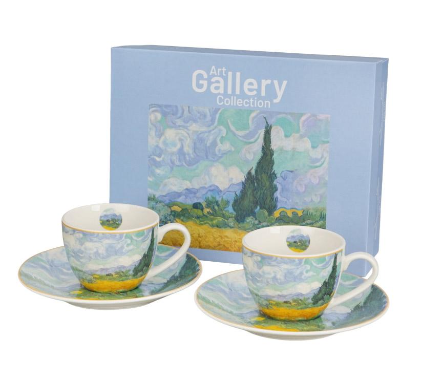Dve šolje za espresso VAN GOGH - WHEAT FIELD 110 ml 