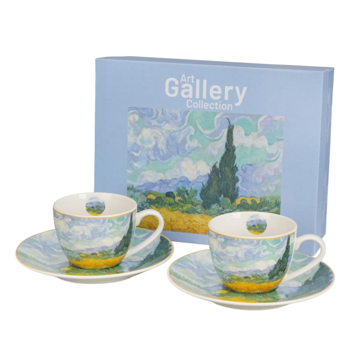 Dve šolje za espresso VAN GOGH - WHEAT FIELD 110 ml 