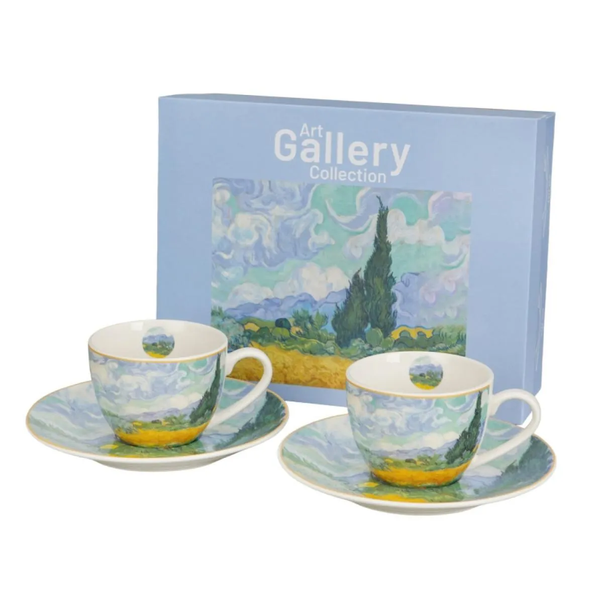 Dve šolje za espresso VAN GOGH - WHEAT FIELD 110 ml 