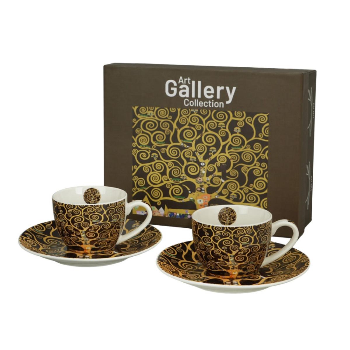 Dve šolje za espresso KLIMT - TREE OF LIFE 110 ml 