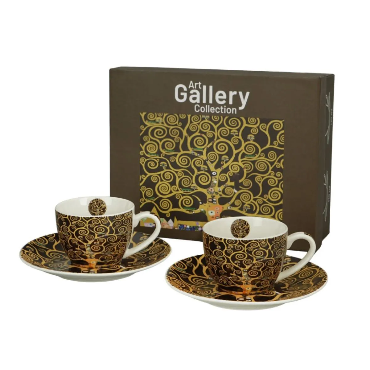 Dve šolje za espresso KLIMT - TREE OF LIFE 110 ml 