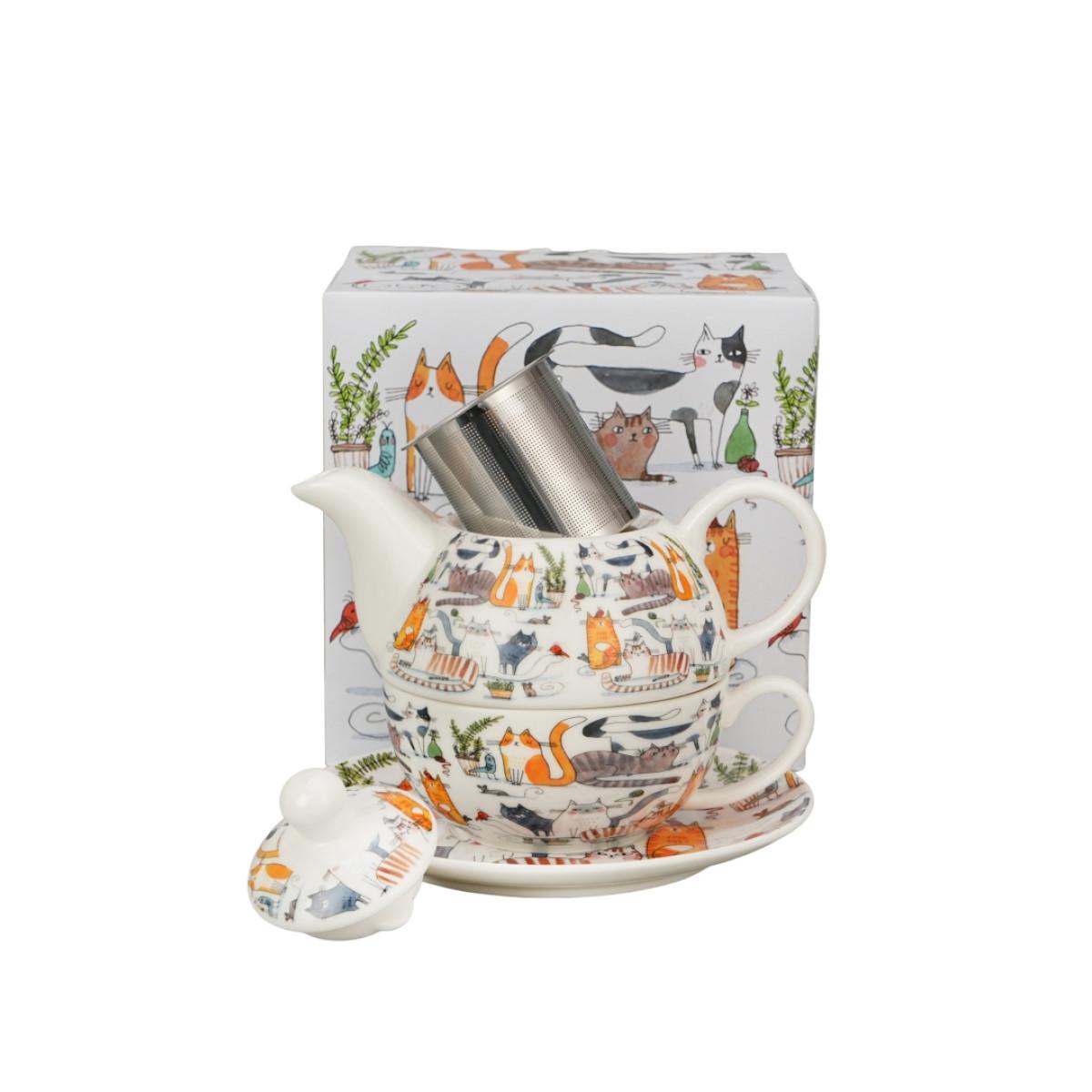 Čajnik sa infuzerom CAT'S WORLD - LAZY CATS 300ml 