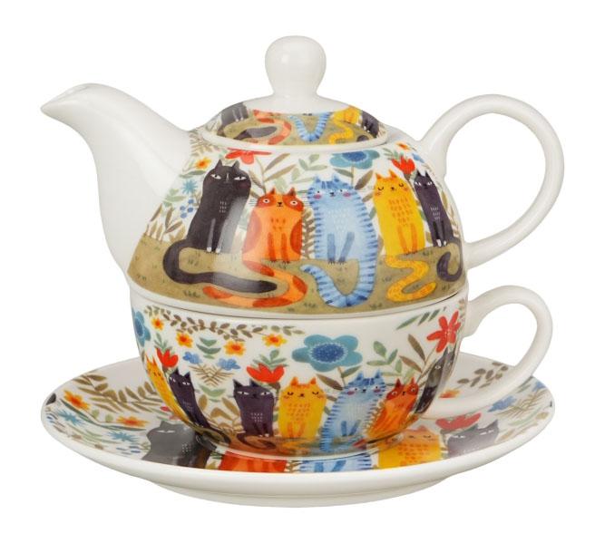 Čajnik sa infuzerom CAT'S WORLD - GARDEN 300ml 