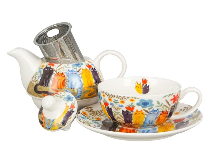 Čajnik sa infuzerom CAT'S WORLD - GARDEN 300ml 