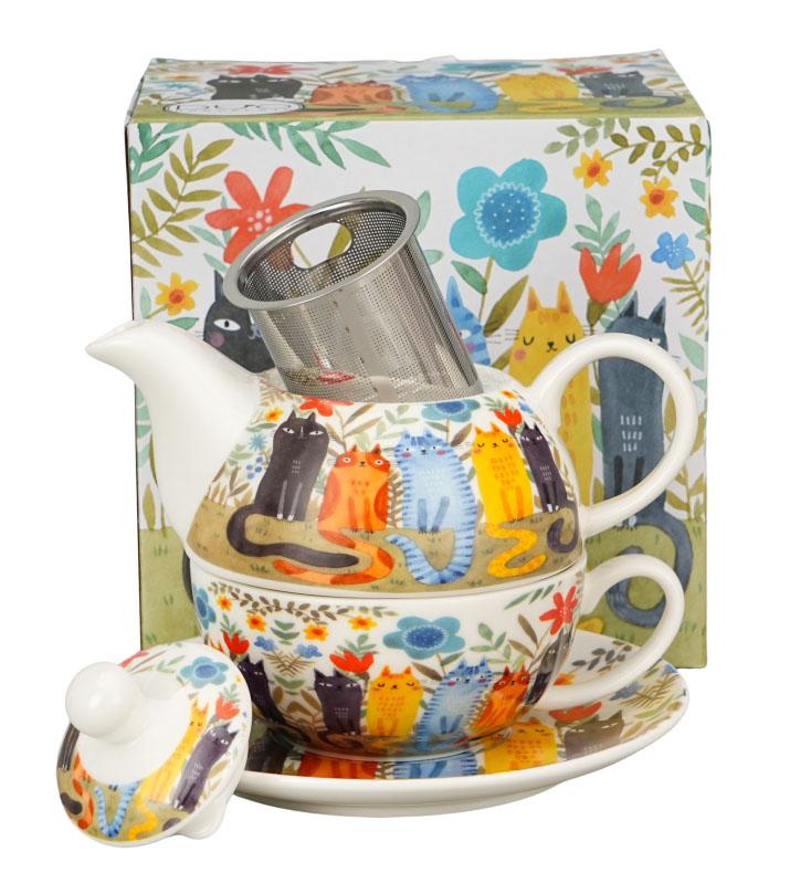 Čajnik sa infuzerom CAT'S WORLD - GARDEN 300ml 