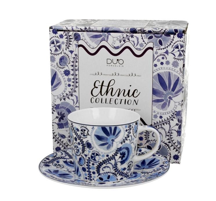 Šolja sa tanjirićem NARESH BLUE 240 ml 