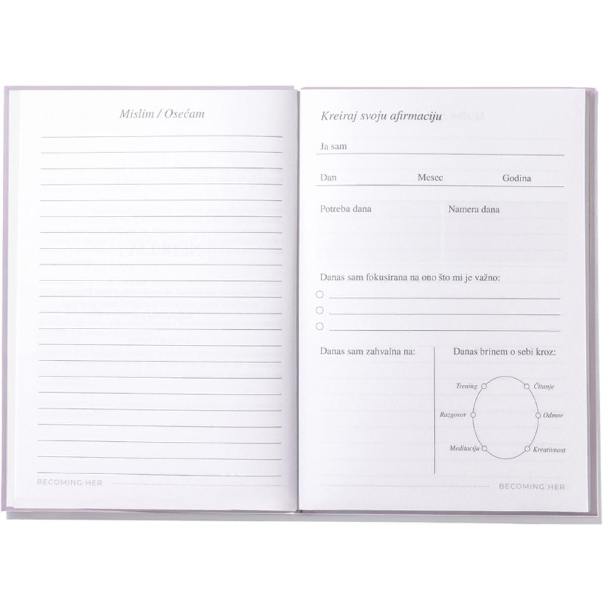 Dnevnik za lični razvoj BECOMING HER 