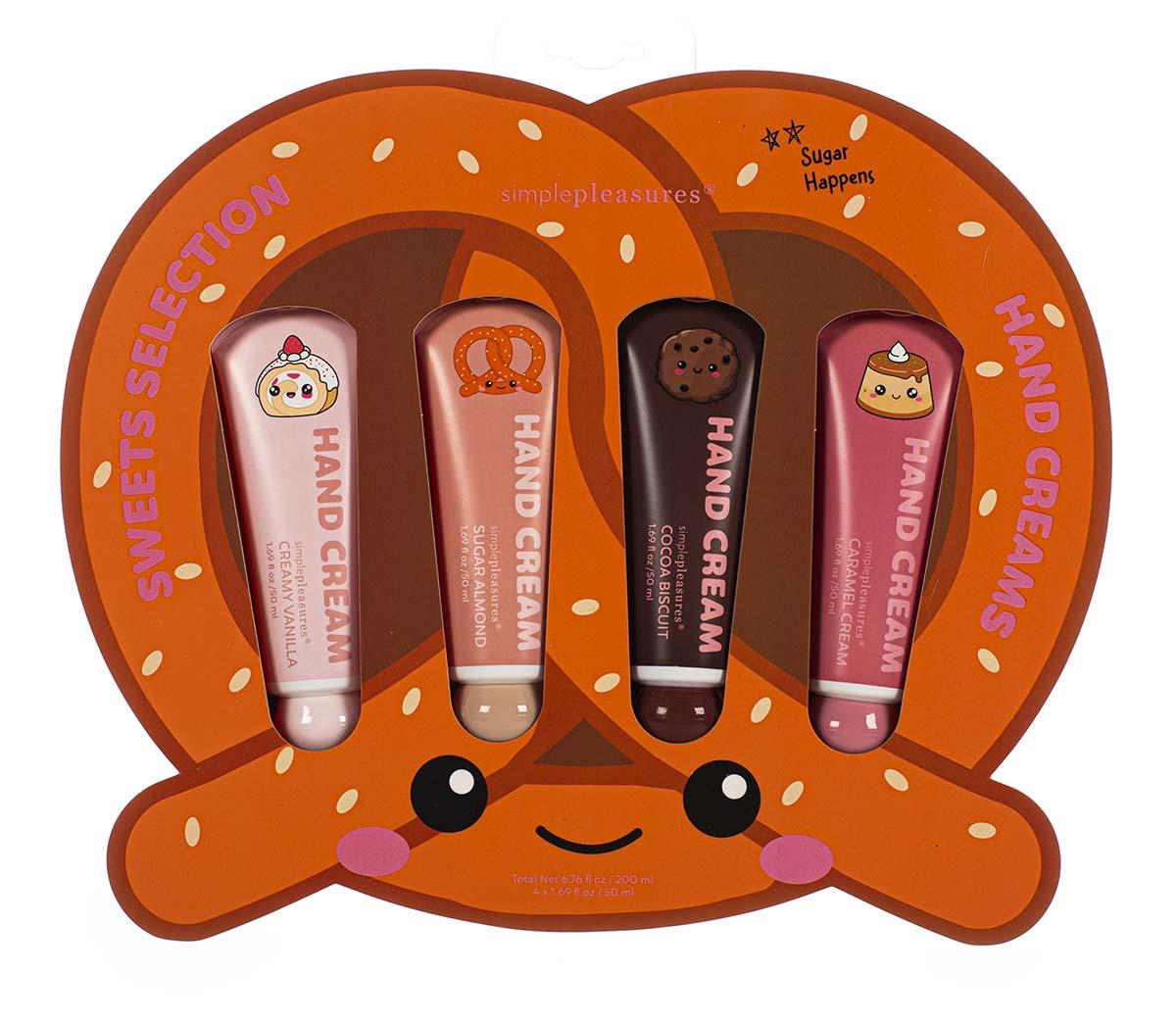 Set krema za ruke 4x50ml KAWAII Vanila, Badem, Keks, Karamel 