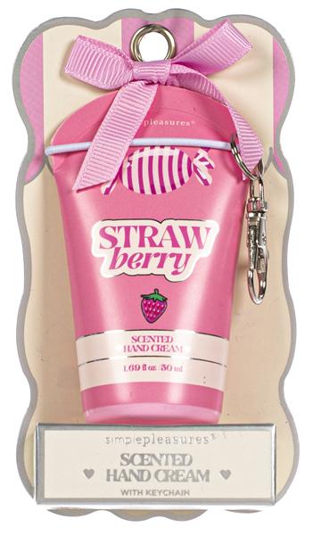 Krema za ruke na privesku STRAWBERRY 