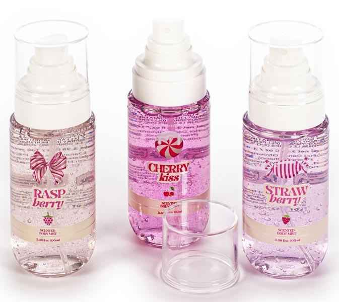 Set tri spreja za telo RASPBERRY CHERRY CANDY 