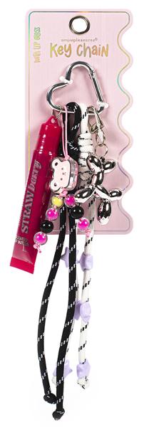 Privezak za ključeve i sjaj za usne STRAWBERRY 