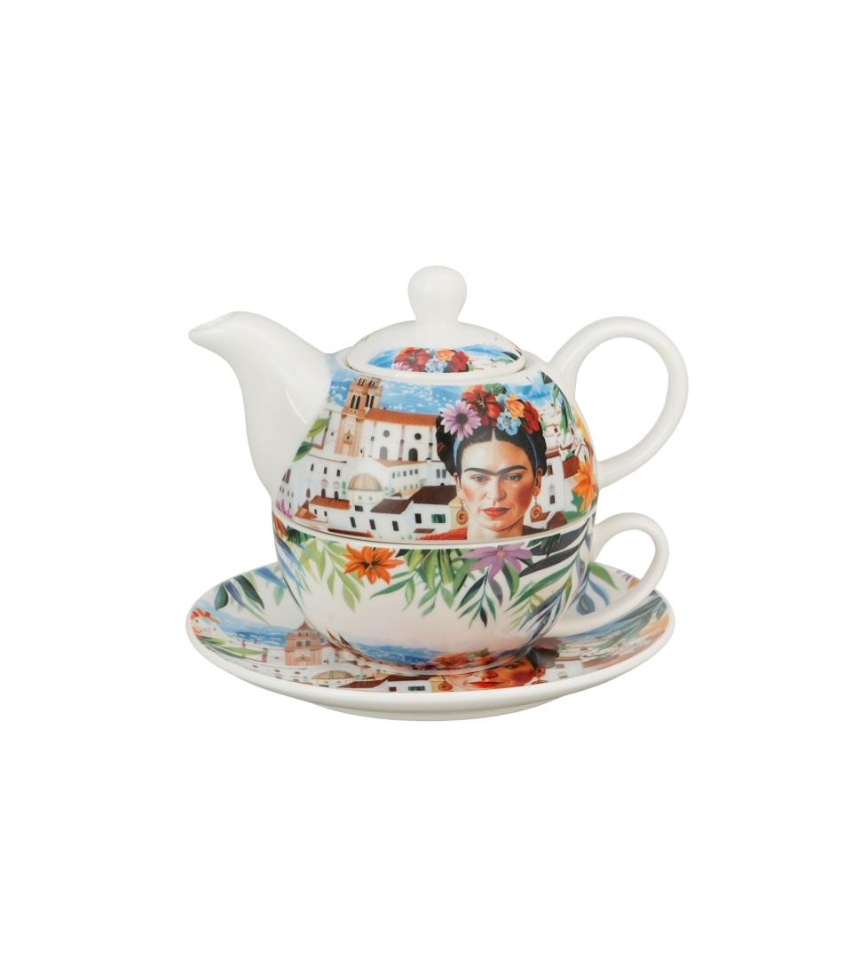 Čajnik sa šoljom i infuserom FRIDA 	300/350 ml 