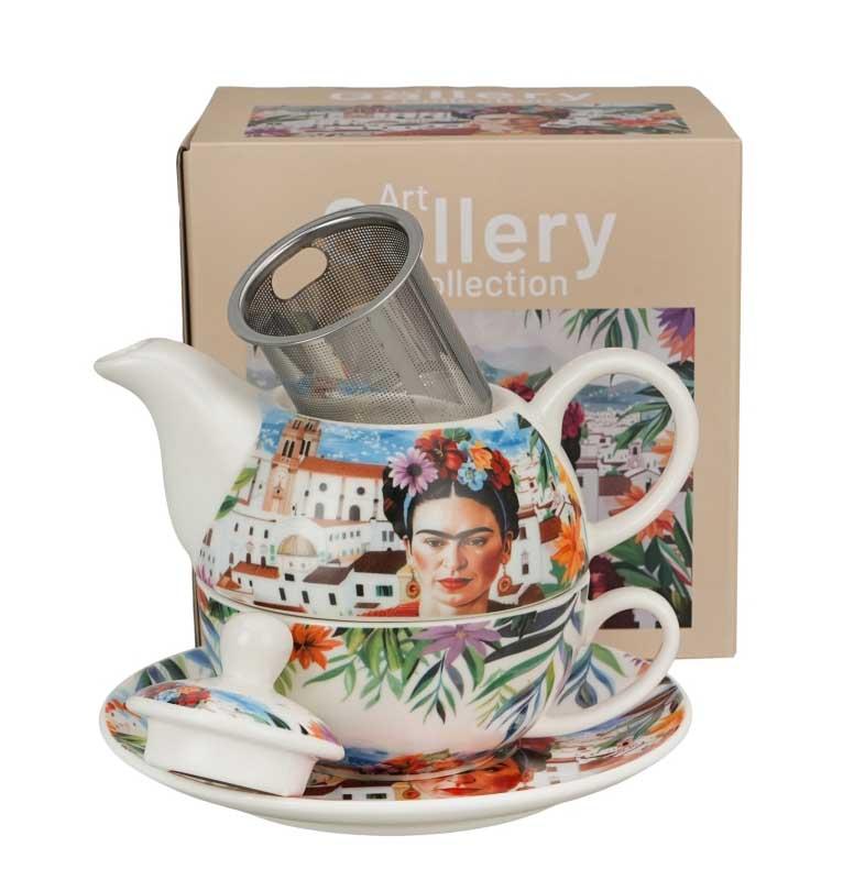 Čajnik sa šoljom i infuserom FRIDA 	300/350 ml 