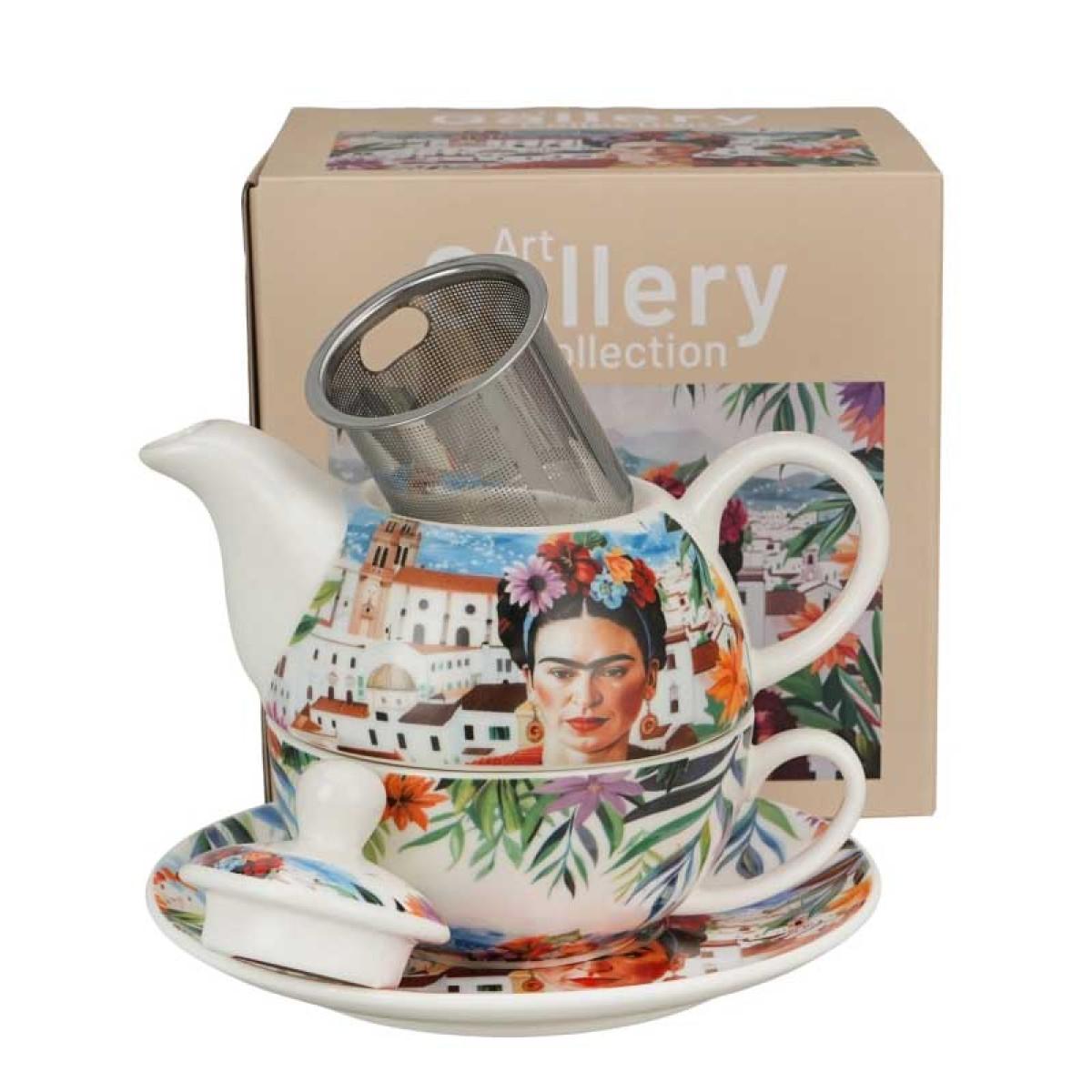 Čajnik sa šoljom i infuserom FRIDA 	300/350 ml 