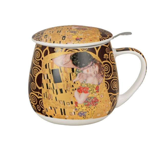 Šolja okrugla 430ml sa infuzerom KLIMT The Kis (Brown) 