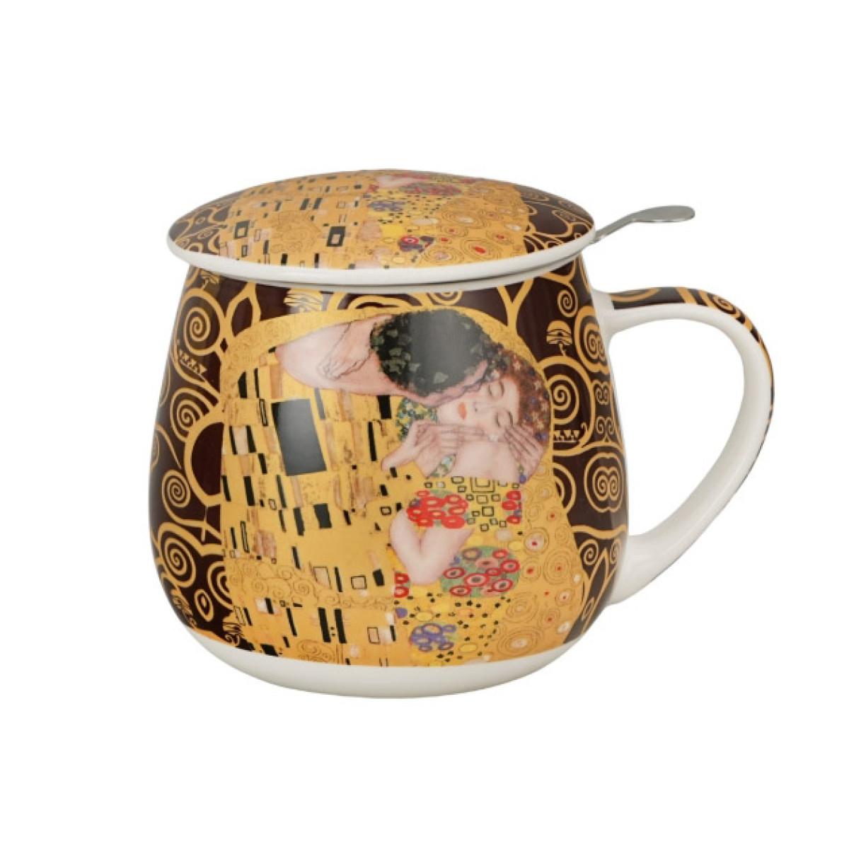 Šolja okrugla 430ml sa infuzerom KLIMT The Kis (Brown) 