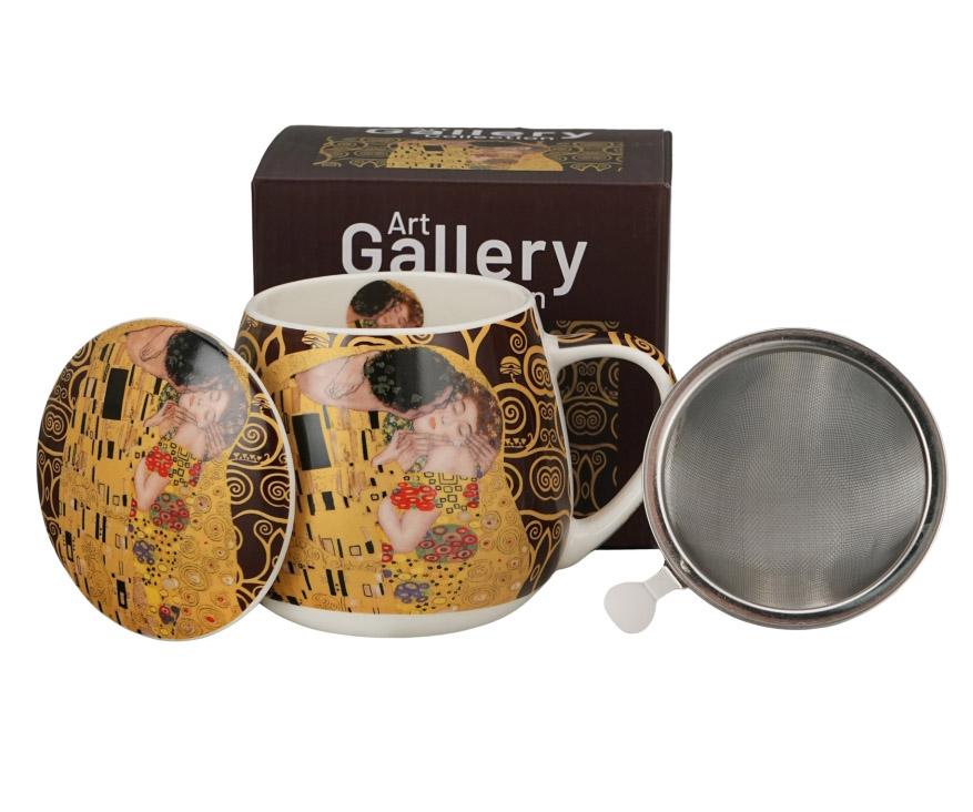 Šolja okrugla 430ml sa infuzerom KLIMT The Kis (Brown) 