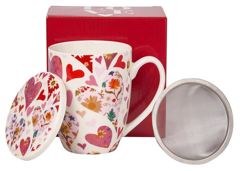 Šolja sa infuzerom ROZE SRCA 