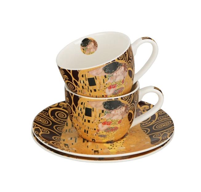 Set dve šolje za espreso KLIMT The Kis (Brown) 