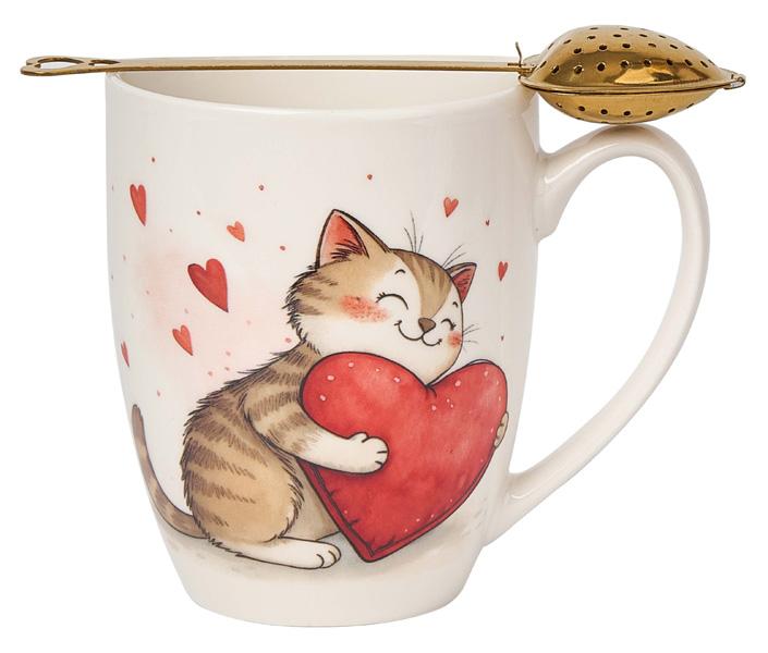 Šolja sa infuzerom u obliku srca MACA SA SRCEM 