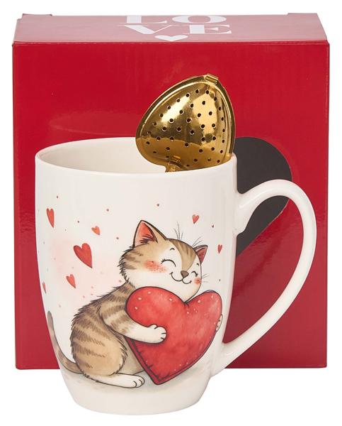 Šolja sa infuzerom u obliku srca MACA SA SRCEM 