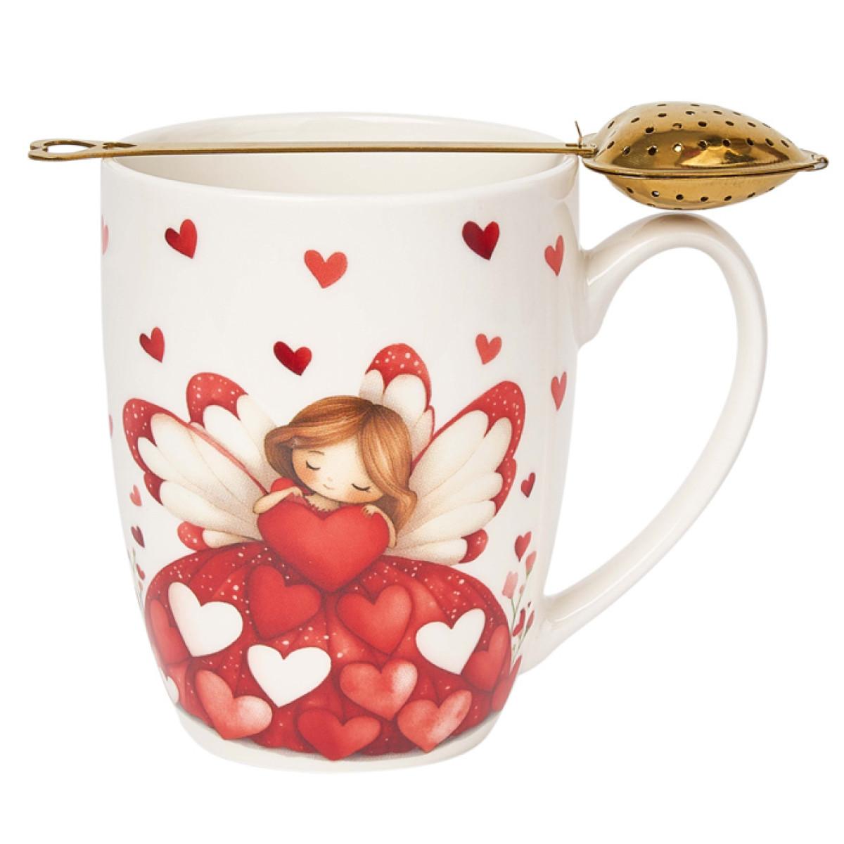 Šolja sa infuzerom u obliku srca ANGEL 