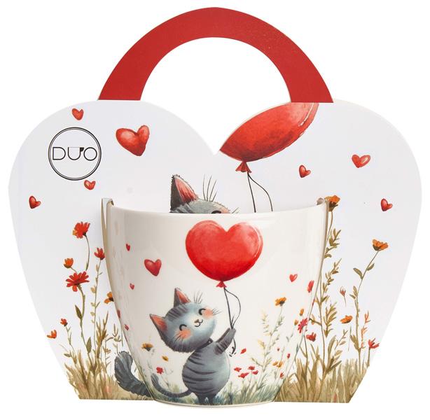 Šolja LOVE - MAČKA SA BALONOM 460ml 